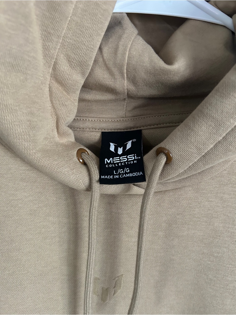 Messi Men's Khaki Hoodie Sweatshirt - Picture 2 of 5